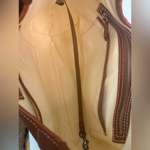 Dooney & Bourke Florentine Toscana Front Stitch Hobo Ginger Leather - Picture 10 of 10